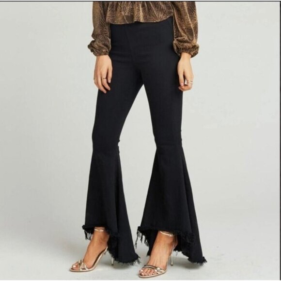 Show Me Your Mumu Becky Bells In Black Lava Women's Large High Waist Fringe USA - Picture 3 of 13